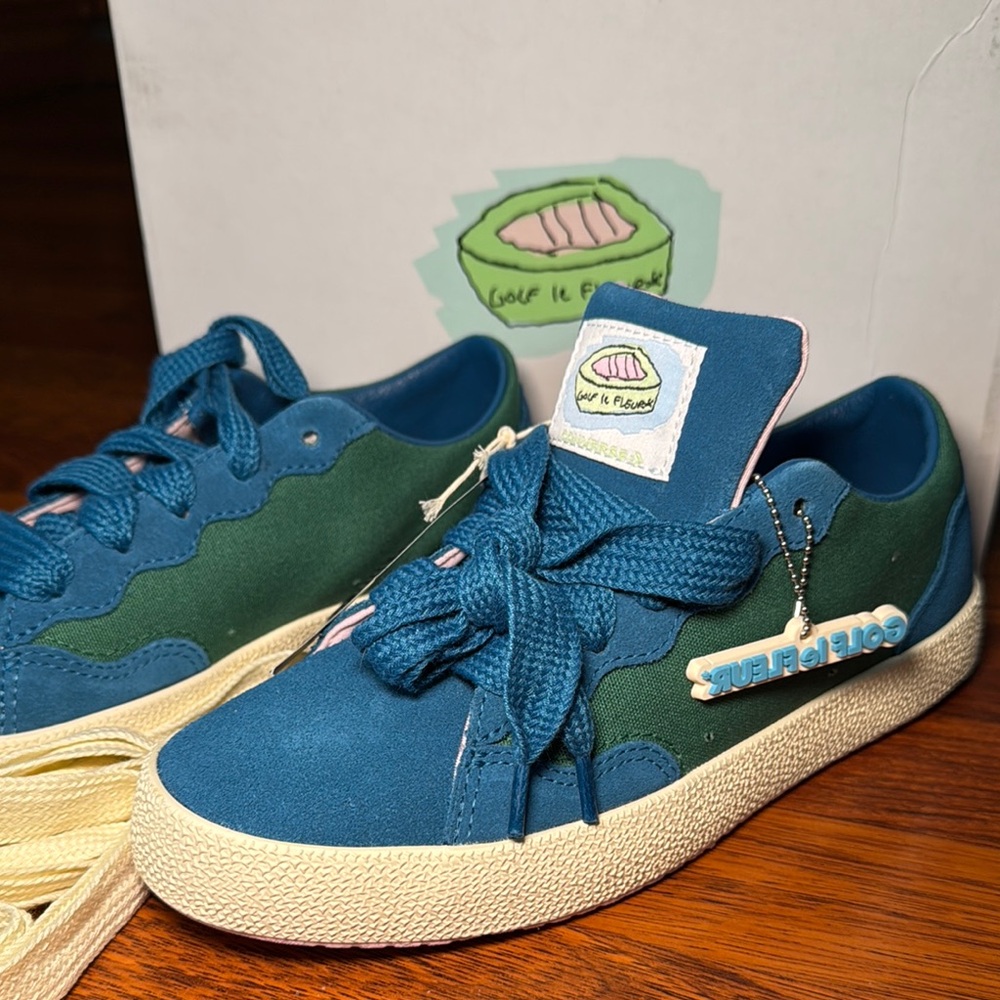 Golf Wang x Converse Golf le Fleur Blue and Green Sneakers